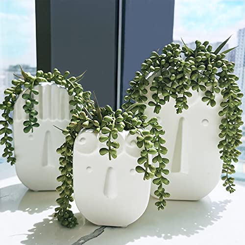 4 pcs Artificial Hanging Succulents Faux Burro's Tail Picks Trailing String of Pearls Succulent Fake Greenery Sprays 13.4" L for Basket Planter Centerpiece Floral Arrangement Indoor Outdoor Decor