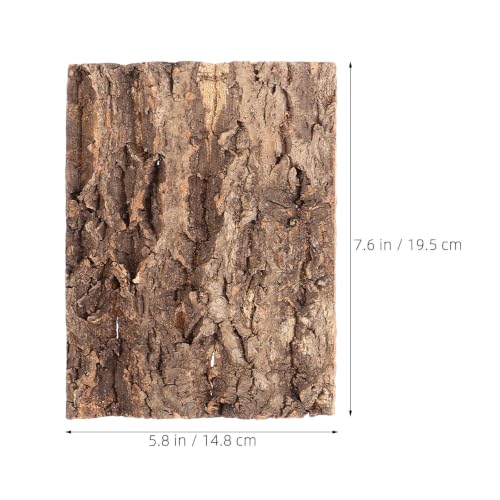 4pcs Cork Terrarium Background: 7.7x5.8x0.4Inch Natural Bark Backdrop Reptile Climbing Mat - Habitat Decoration for Lizard Turtle Bearded Dragon Snake
