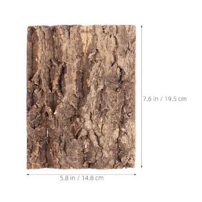 4pcs Cork Terrarium Background: 7.7x5.8x0.4Inch Natural Bark Backdrop Reptile Climbing Mat - Habitat Decoration for Lizard Turtle Bearded Dragon Snake