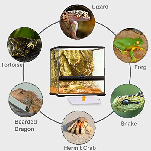 Aiicioo Reptile Heating Pad - Hermit Crab Heater Heat Mat for Reptiles Snake Lizard Terrarium 8 Watt - size: 6" X 8"(8W)