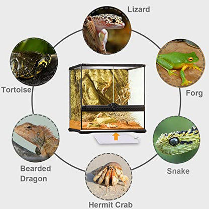 Aiicioo Reptile Heating Pad - Hermit Crab Heater Heat Mat for Reptiles Snake Lizard Terrarium 8 Watt - size: 6" X 8"(8W)
