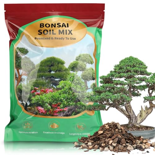 Bonsai Soil Mix 1qt, Potting Soil Mix Ready to Use for Bonsai Tree and Indoor Plants, Composed of Akadama, Lava Rock, Prumice, Bark - color: Bonsai Soil, size: 1qt