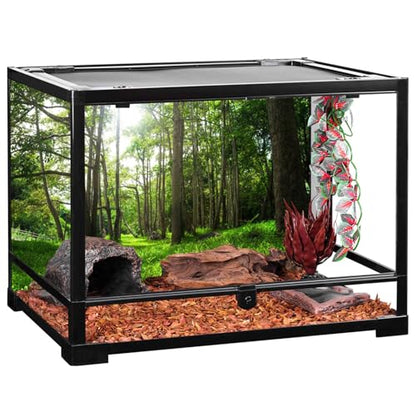 AWERT 72x18 inches Forest Terrarium Background Tropical Aquarium Background Green Tree Reptile Habitat Background Durable Polyester Background - size: 72x18in/180x45cm