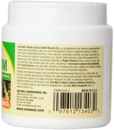 Zoo Med Repti Calcium with D3 3 oz - Pack of 12