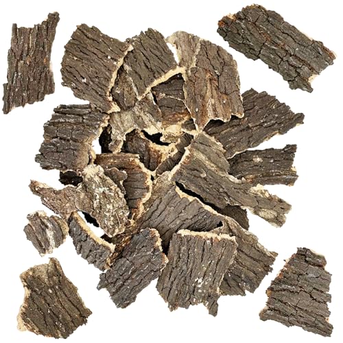 Reptile Cork Bark 1.5 Lb Flat Cork Wood for Terrarium Small Tree Bark Pieces 3.9-5.9in Natural Bulk Cork Bedding Tank Substrate for Bearded Dragon Snake Spiders Geckos Tortoise Hermit Crabs