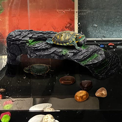 Turtle Basking Platform Small Tortoise Dock Resting Rock Turtle Climbing Ramp Shale Step Ledge Aquarium Terrarium Decor for Tortoise Bearded Dragon Lizard Chamelon Frog Gecko Snakes Iguana Betta Fish