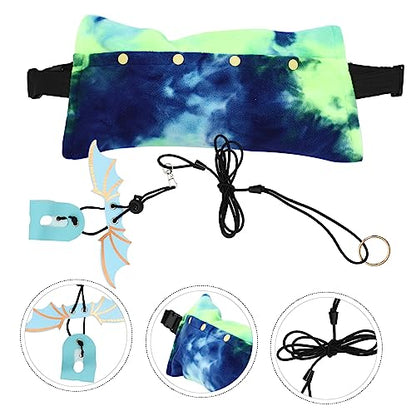 Balacoo Portable Reptile Carrier Bag with Adjustable Leash for Outdoor Lizard Walking Soft Comfortable Material Lightweight Pet Sling for Travel Cycling and Shopping in Blue