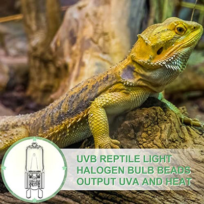 Tarpop 12 Pcs G9 Heat Lamp Bulbs for Reptile Mini Halogen Bulb 25w Infrared Reptile Heat Lamp for Bearded Dragon Gecko Turtle Lizard(25 Watts)