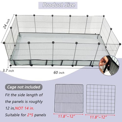 DZWLKJ Guinea Pig Cage Liner Tarp Bottom Waterproof and Washable Base Also for Rabbits, Bunny, Chinchesillas, Hedgehog, Ferrets and Other Small Animals(24x60 inches) - size: 24.0"L x 60.0"W x 4.0"H