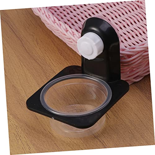 DOITOOL 6pcs Reptile Feeder Bowl Solid Construction Food Tary Stable Suction Cup Easy to Clean Multi-Purpose Pet Bowls - color: Blackx2pcs, size: Size 4x2pcs