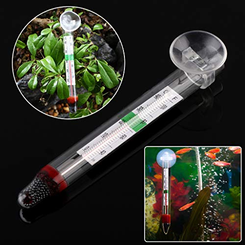 10 Pieces Aquarium Floating Thermometer Fish for Tank Thermometers Easy to Read No Messy Wires Suck Inside of Terrarium Aquarium Fish Tank Digital Scale Stick on Thermostat Thermometer Strip Display