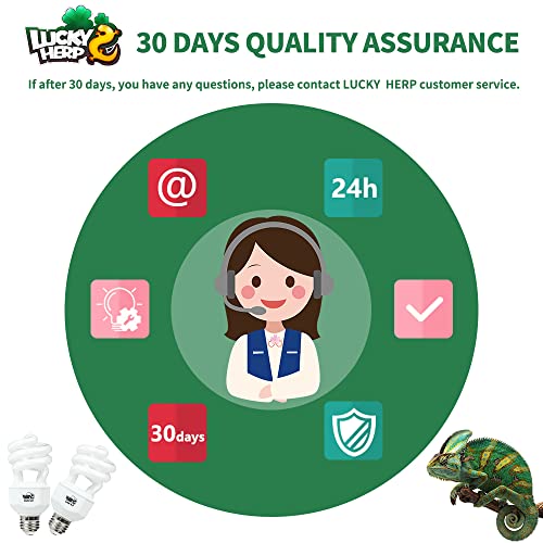 LUCKY HERP 2 Pack UVA UVB Reptile Light, 15W 5.0 UVB Bulb for Tropical and Sub Tropical Reptiles, Compact Fluorescent Terrarium Lamp, Reptile UVB Bulb for Chameleons, Lizard, Turtle - size: 15&5.0