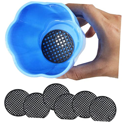 24pcs Flower Pot Mat Plastic Mesh Gasket Pad for Potting Substrate Barrier Efficient Drainage Plant Pot Hold Mesh Pad