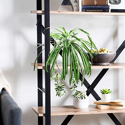 GBESTWOOW Artificial Spider Plant Hanging Vine Fake Greenery for Home Garden Office Wedding Decoreation 2pcs - size: 25 inch