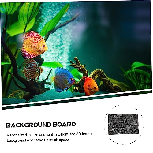 UKCOCO Terrarium Background Wall Panel 3D Rock Decor Tank Decoration Reptile Tank Fish Easy Assemble