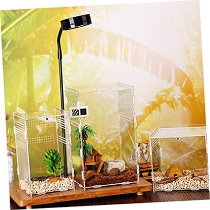 ORFOFE 1set Clear Terrariums for Reptiles High-Transparency Habitat Breeder Boxes Practical Display Cases for Pets Like Geckos and Snakes