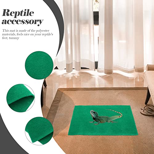 SUPVOX 2pcs Reptile Carpet Snake Bedding Tortoise House Supplies Washable Reptile Substrate Liner