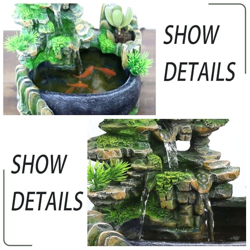 Rockery Stream Tabletop Fountain, Indoor Waterfall Fountain, Desk Fountain, 3rd Floor