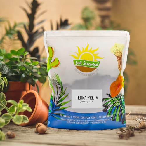 Soil Sunrise Terra-Preta Inspired Potting Soil (2 Quarts) Biochar-Enriched Sustainable Mix for Indoor/Outdoor Plants - size: 2 Quarts