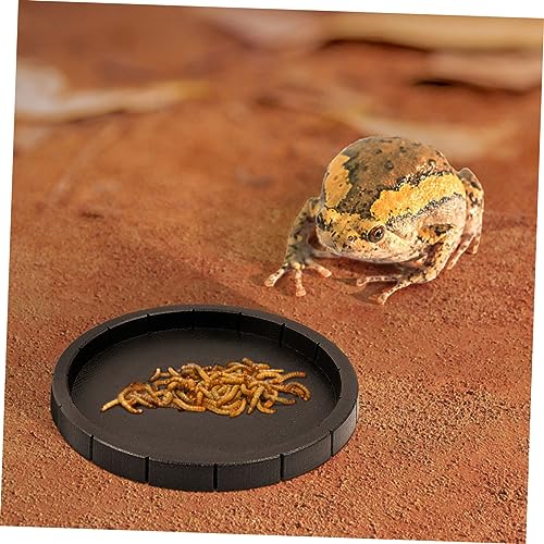 4pcs Reptile Food Bowls Smooth Plastic Drinking Dish for Tortoise Lizard Amphibian Feeding Safe Easy to Clean Water Container for Pets