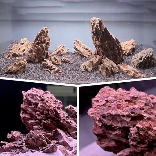 Natural Stone 20lb Aquarium Rocks for Aquarium Landscaping Models and PH Neutral Rocks Aquascaping Stones for Terrariums-2-8 inches - size: 20LB(2-8 inches)