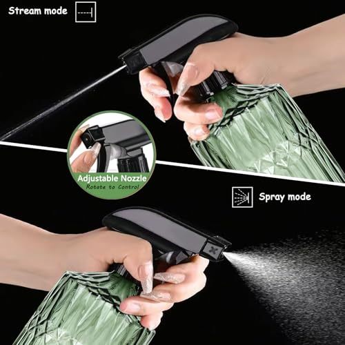 Glass Handheld Spray Bottle, 15oz Refillable Water Bottle Spray, Reusable Adjustable Nozzle Plant Mister Spray Bottles Indoor, Plant Mister for Hair, Cleaning, Gardening, Pets Care (Green) - color: Green a