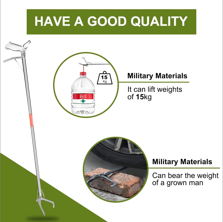 Snake Grabber Tool Professional All-Aluminum Alloy Snake Tong Grabber Rattle Snake Catcher Wide Jaw Handling Tool with Lock 47-inch Reptile Tongs 2 PCS - style: 2pcs47"