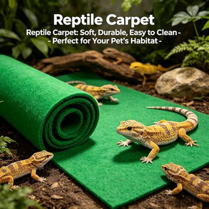 Reptile Carpet Mat for 30BR/40BR/50/65 Gallon Reptile Tank, Forest Floor Turtle Bedding | Reptile Carpet Mat, Forest Floor Terrarium Bedding for 40 Gallon Reptile Tank & Floor Turtle
