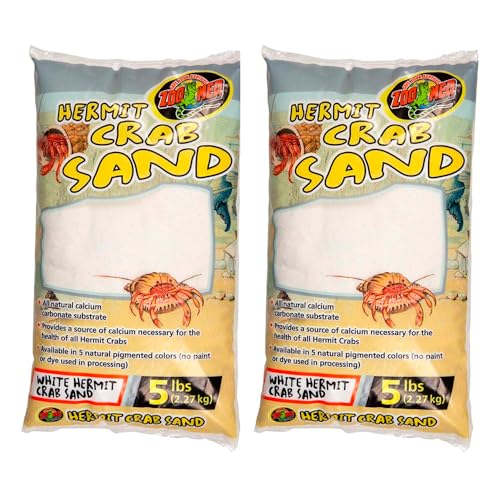 Zoo Med White Hermit Crab Sand 5 lbs - Pack of 2 (2 Items)