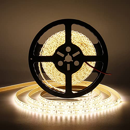 SUPERNIGHT 16.4ft 600pcs LED Light Strip Waterproof Warm White 4000K, Super Bright Flexible Rope Lights for Indoor Outdoor, Lighting for Garden/Home/Kitchen/Under Cabinet/Christmas/Party/Bedroom - color: Warm White