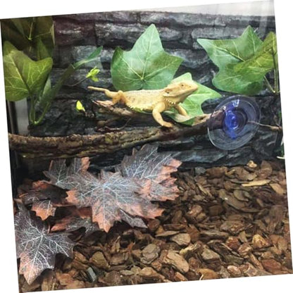 2Pcs Flexible Reptile Jungle Vines with Strong Suction Cups Bendable Climbing Branches for Terrarium Habitat Decor Artificial Creeper Vines for Lizard Snake Snake Tank Accessories