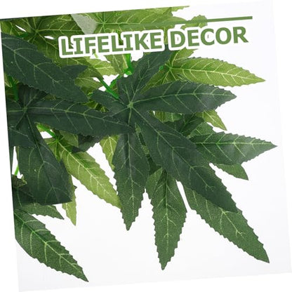 POPETPOP Reptile Plants Hanging - Terrarium Plants with Suction Cup for Bearded Dragons Lizards Geckos Snake Pets and Hermit Crab Tank Habitat Decorations - 12 inches