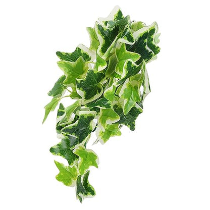 Artificial Reptile Plants Lifelike Hanging Plant with Suction Cup, Suitable for Most Reptiles, Easy to Attach to Fish Tanks (Leaf Vine)