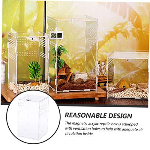 ORFOFE 1set Clear Terrariums for Reptiles High-Transparency Habitat Breeder Boxes Practical Display Cases for Pets Like Geckos and Snakes