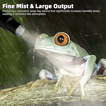 Reptile Mister & Reptile Humidifier 4L Large Tank with Adjustable Hose, Quiet Fogger for Terrarium Enclosure, Auto Shut-Off Cool Mist for Geckos Snakes Turtles Lizards (1 Pc)