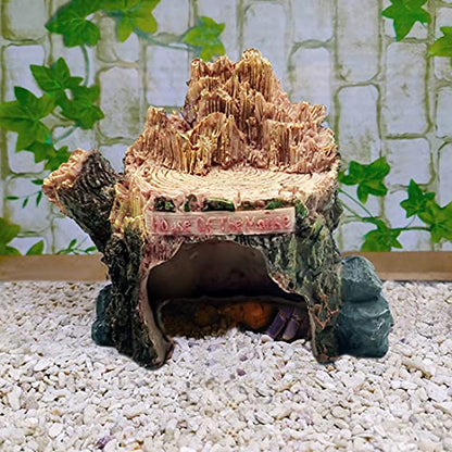 Hamiledyi Hermit Crab Hideout Snail Hiding Cave Resin Hideaway Habitat for Small Reptile Snail Hermit Crab Gecko Spider Frog Betta