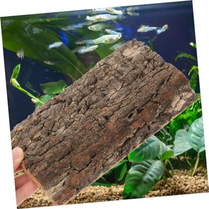 Happyyami Pet Fish Tank Landscaping Reptile Bark Fish Tank Decorations Reptile Background for Terrarium Decorative Background for Aquarium Terrarium Accessories Aquarium Decorative Board