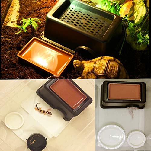 Tfwadmx Reptile Hide Box, Humid Hideout Cave for Reptiles Snake Hide Lizards Hideaway Hut Leopard Gecko Tank Accessories for Snakes Leopard Spiders Turtles Amphibians