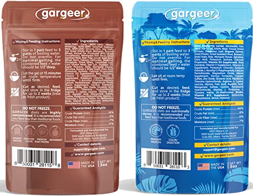 Gargeer Bundle of Bearded Dragon Complete Gel Diet Food + Bugs & Insect Gel Food - Premium Formulas in one Set, Proudly Made in The USA