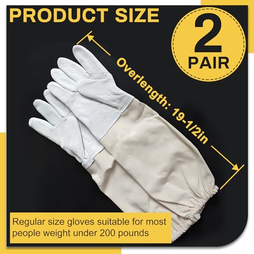 2 Pack Chicken Handling Gloves,Washable and Tight Cuff Design,Prevent Scratching and Dirt,Bite Proof Gloves for Chicken,Cat,Dog,etc