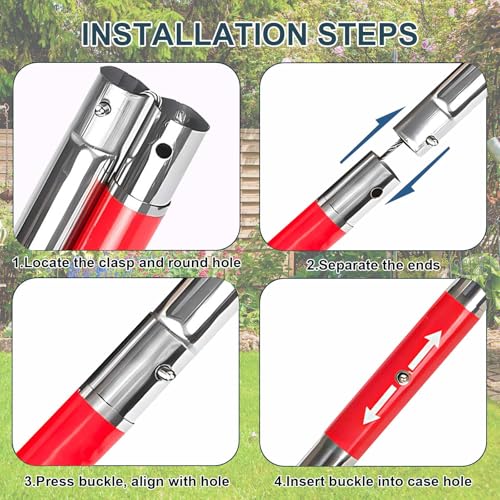 50in Multi-Functional Snake Grabber Tool Set，Collapsible Snake Catcher with Wide Jaw, Stainless Steel Snake Tongs with Non-Slip Grip Handle