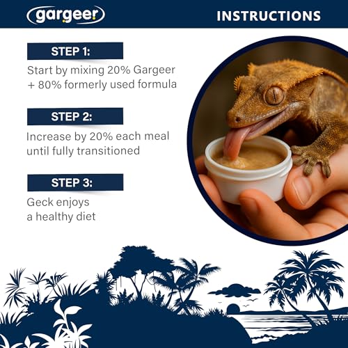 Gargeer 'Picky Geck' Moonlight Feast - Premium Crested Gecko Food | Vision & Metabolism Support with Premium Fruit Blend | No Fillers - Only Premium Ingredients | 2oz | Made in USA. Enjoy! - size: 2 Ounce (Pack of 1)