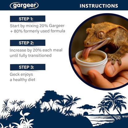 Gargeer 'Picky Geck' Moonlight Feast - Premium Crested Gecko Food | Vision & Metabolism Support with Premium Fruit Blend | No Fillers - Only Premium Ingredients | 2oz | Made in USA. Enjoy! - size: 2 Ounce (Pack of 1)