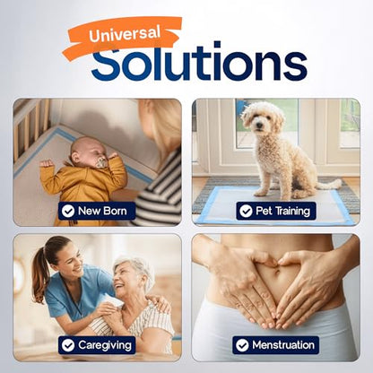 Healqu Disposable Underpads - Incontinence Bed Chux Pads for Adults, Kids, Elderly, and Pets - Fluid and Urine Bed Protection - Large, Super Absorbent Fluff and Polymer (24x36 Pack of 25) - size: 24x36" Pack of 25