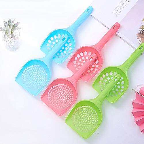 Baost 1Pc Plastic Cat Litter Scoop Pet Care Sand Waste Scooper Shovel Hollow Litter Scoop Shovel Deep Scoop Shovel Reptile Litter Cleaner Scoop for Sifting Kitty Cats Litter Small Hole#Random - size: Small Hole#Random
