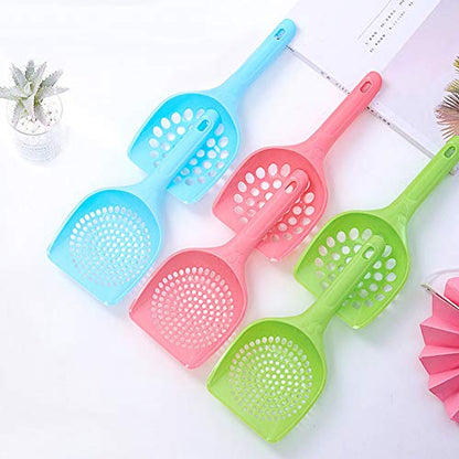 Baost 1Pc Plastic Cat Litter Scoop Pet Care Sand Waste Scooper Shovel Hollow Litter Scoop Shovel Deep Scoop Shovel Reptile Litter Cleaner Scoop for Sifting Kitty Cats Litter Small Hole#Random - size: Small Hole#Random