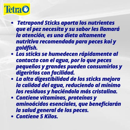 Tetra Pond Sticks, Koi Fish & Goldfish Food, Soft Sticks, Easy to Digest Floating Pond Fish Food, 11 pounds - size: 11 Pound (Pack of 1)
