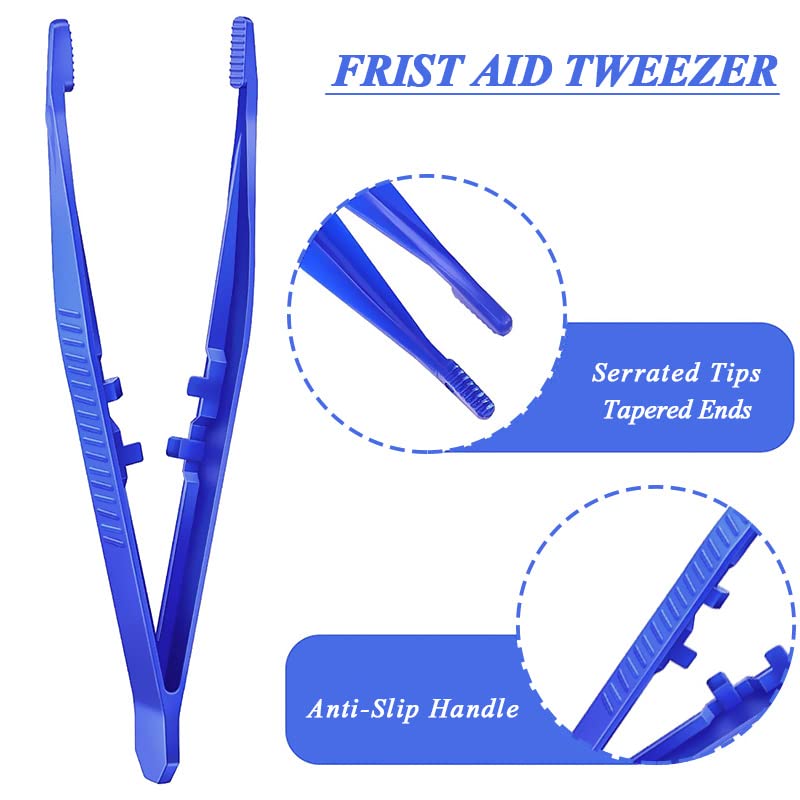 First Aid Tweezers, Plastic Tweezers, Disposable Forceps for Medical, Crafts, Dressing, Gauze, Lab, School, Elementary Science (100) - size: 100 PACK