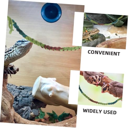 COLLBATH 4pcs Crab Climbing Rope Toy Decorative Reptile Vine for Terrarium Interactive Climber Natural Cotton Rope for Crab Tanks and Aquariums