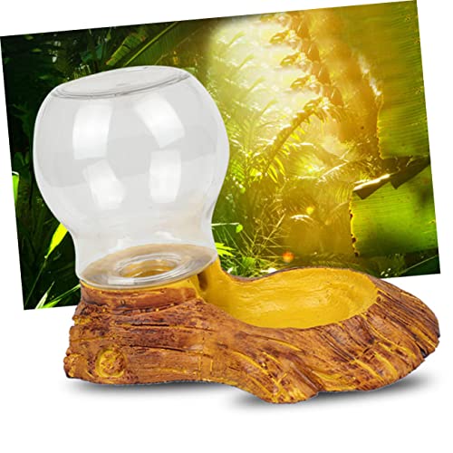 Toddmomy Automatic Reptile Drinking Fountain Resin Crafted Tortoise Basin Easy- Pet Water Feeder Lizard Water Bowl